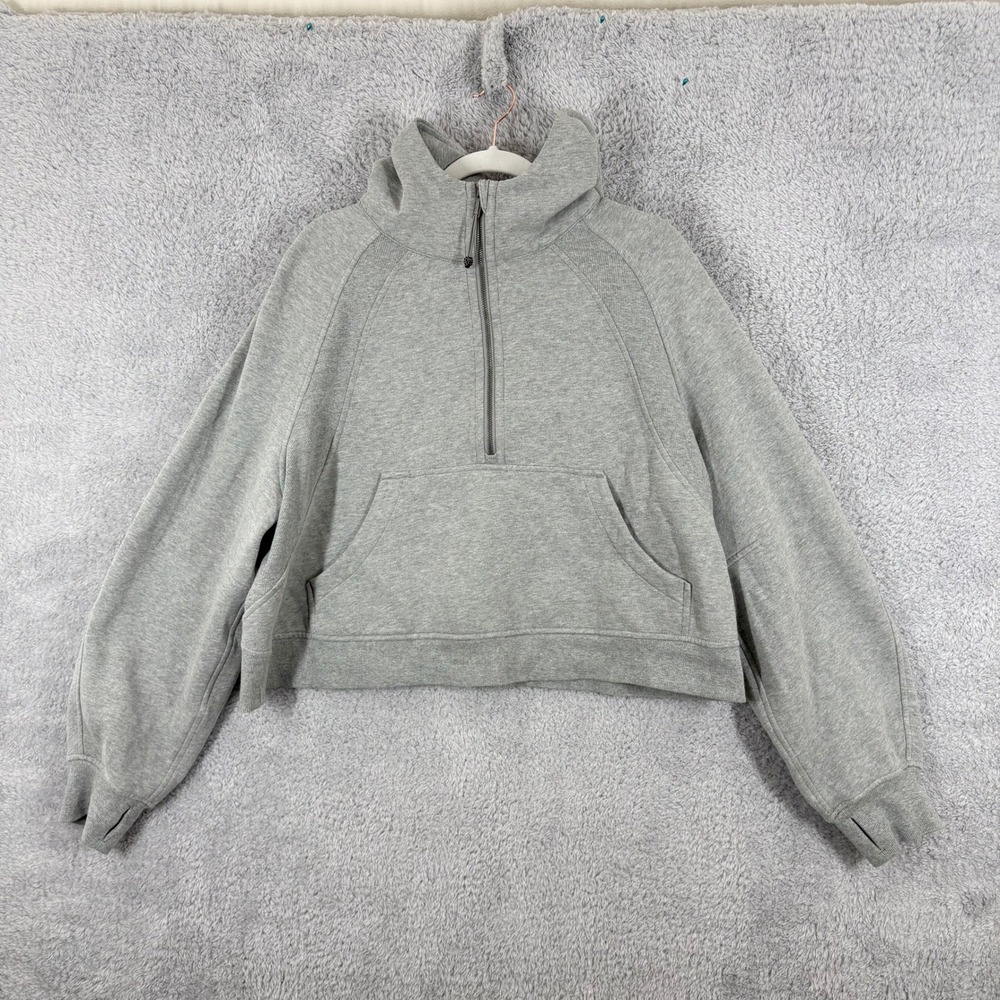 Lululemon Scuba Oversized Half-Zip Hoodie Heathered Core Med Grey Size XL/XXL